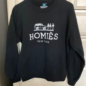 Homies Sweatshirt in Black/White by Brian Lichtenberg size M
